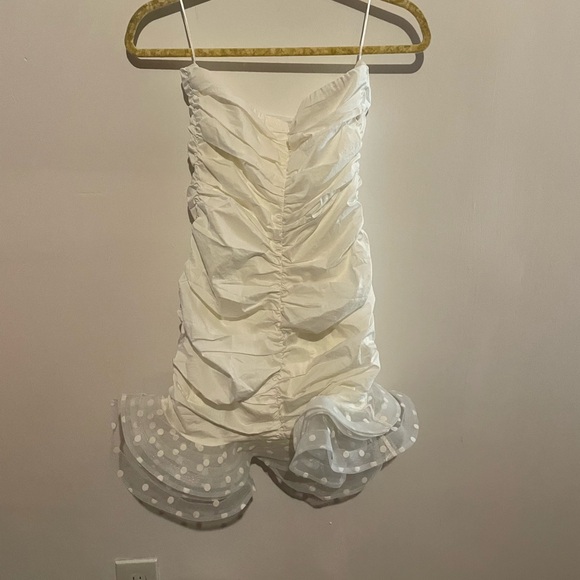 White Strapless Mini Dress Small - Picture 9 of 9